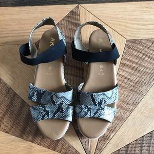 strapped platinum sandals